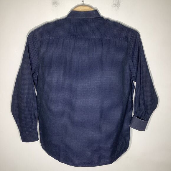 Bugatchi Mens‎ Classic Fit Long Sleeve Button Up Shirt Blue Check Size XXL - Picture 3 of 6